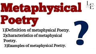 Metaphysical poetryDefinition CharacteristicsLiterary Examplesmetaphysicalpoetry [upl. by Siesser]