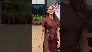 Vaani Kapoor Turns Heads In A Chic Bodycon Brown Dress Flaunting Her Curves With Confidence  N18S [upl. by Marou679]