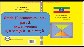 Economics grade 10 unit 1 part 2 የ 10 ኛ ክፍል ኢኮኖሚክስ ምዕራፍ 1 ክፍል 2 [upl. by Turrell]