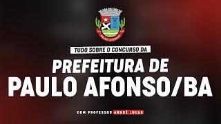 CONCURSO PREFEITURA DE PAULO AFONSOBA  PLANEJAMENTO DE ESTUDOS [upl. by Maghutte]