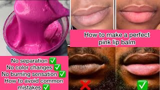 How to perfectly promix pink lip balm for a fast result  no separation no color changing no burning [upl. by Ahsienauq394]