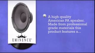 Eminence Black High Quality 150W Alpha 10 Speaker 8ohm  DJkitcom [upl. by Leda435]