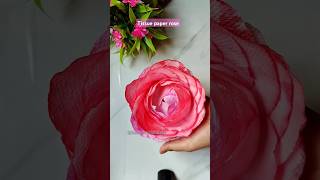 Tissue paper rose diy🌹shorts tissuepaperflower diy youtubeshorts shortfeed ytshorts [upl. by Eimaral]