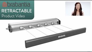 Brabantia Retractable Clothesline Product Video [upl. by Latsyrhc]