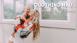 Clothing haul amp beach day photoshoot w friends  teen mom vlogs [upl. by Enahsed]