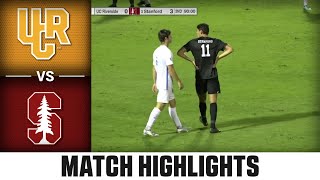 UC Riverside vs Stanford Match Highlights  2024 ACC Mens Soccer [upl. by Nnitsuj115]