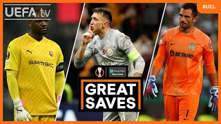 UEL Great Saves PlayOff 1st leg  Mandanda Muslera Adán [upl. by Tadeo292]