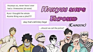 Tananoya Exposing Haikyuu Ships  Never Have I Ever Dirty  Haikyuu texts  BoKuroKawa 4some [upl. by Eelam]