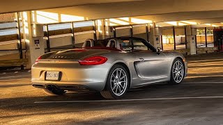 PORSCHE BOXSTER  981  ACCELERATION DRIVEBY REVVING  EXHAUST POPS [upl. by Yrrol844]