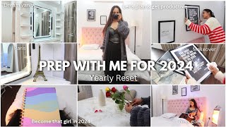 PREP WITH ME FOR 2024 GET MOTIVATED 🎀 yearly reset goal setting amp room makeover ✨ Gulguli Singh [upl. by Learsi]