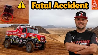 Fatal Accident Dakar Ales Loprais Shot Down an Italian Spectator [upl. by Lesh657]