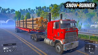 SnowRunner Ford CLT 9000 Gets 6X6 amp 8X8 Medium Log Delivery 3 Loads OffRoad Gameplay 128 [upl. by Nanah]