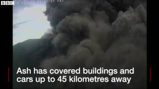 Dramatic eruption of Costa RiCostacas Turrialba volcano BBC News [upl. by Hameerak]