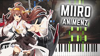 Animenz Miiro  Kantai Collection OP  Piano Tutorial  Synthesia [upl. by Norraa739]