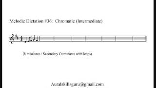 Melodic Dictation 36  Chromatic Intermediate [upl. by Yhtnomit91]