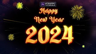 Happy new year 2024  happy new year after effects template After effect tutorials [upl. by Ligriv]