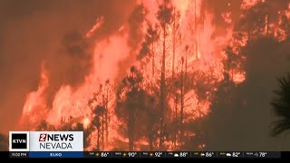 Bear Fire burning west of the North Valleys grows larger evacuations in place [upl. by Meijer809]