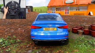 1370HP AUDI RS 3 SEDSN 2020FORZA HORIZON 5 STEERING WHEEL GAMEPLAY [upl. by Wengert732]