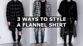 3 Ways to Style a Flannel Shirt  Oversized Longline Plaid Shirt  Gallucks [upl. by Hartmann904]