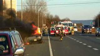 Working Vehicle Fire at Exit 28 on I70 [upl. by Ennailuj952]