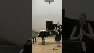 Julija Vrabec Soloist recital Fragments for clarinet solo by François Benda n III snippet [upl. by Onifur]