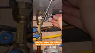 Rinnai tankless water heater filter cleaning [upl. by Wattenberg]