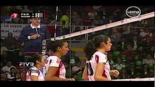 Peru x Dominicana 2set Final FIVB Womens Junior 2011 [upl. by Ahtnama]