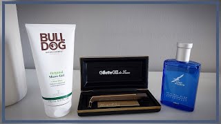 💈 Bulldog Original Shave Gel Blue Stratos Aftershave Lotion Gillette GII DeLuxe Razor 💈 [upl. by Ahseinaj]