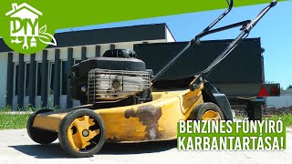 Benzines fűnyíró karbantartása  Green Cottage DIY [upl. by Haleak]