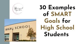 30 Examples of SMART Goals for High School Students [upl. by Enidan663]