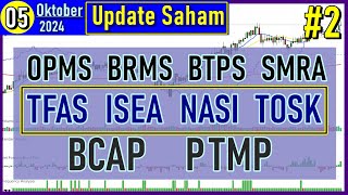 05102024 Update Saham OPMS BRMS BTPS SMRA TFAS ISEA NASI TOSK BCAP PTMP [upl. by Airla48]