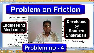 Friction  Problem 4  Friction in Engineering Mechanics  First Year Engineering [upl. by Ahcrop155]