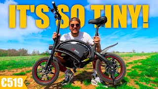 Riding A PocketSized Folding EBike  DYU D3F Review [upl. by Lyrad618]