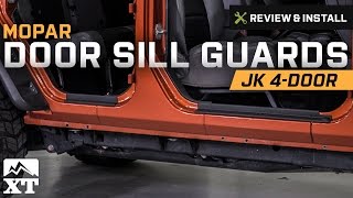 Jeep Wrangler Mopar Door Sill Guards w Jeep Logo 20072017 JK 4Door Review amp Install [upl. by Byram]