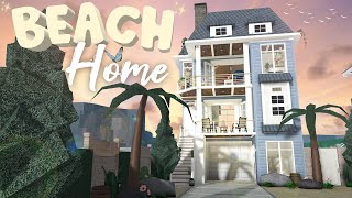 small cozy loft beach home  Fun bloxburg house build [upl. by Ryon]