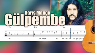 Barış Manço  Gülpembe  Gitar Tab  Orjinal Ton [upl. by Nile433]