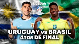 EN VIVO 🔴 URUGUAY vs BRASIL  Copa América  Cuartos de Final  Vivilo en TyC Sports ⚽ [upl. by Misha891]