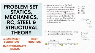 Problem Set  STATICS MECHANICS and STRUCTURAL THEORY [upl. by Limemann]