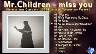 Mr Children  miss you 2023 snippet of songs [upl. by Aig]