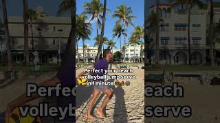 Beach volleyball jump serve in 1 minute 😎🔥🏐beachvolleyball beachvolley volleyballworld [upl. by Elga]