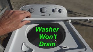 Washer Wont Drain  How to Check amp Repair a Wash Machine Pump amp Drain System [upl. by Eggleston]