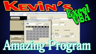 Kevin Carters Golf Tournament Director Program in Excel VBA  WOW Great Date Picker [upl. by Gibe]