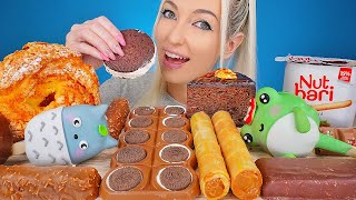 ASMR CHOCOLATE DESSERT CAKE DONUT MILKA OREO CANDY BARS MUKBANG 초콜릿 디저트 먹방 [upl. by Baese111]