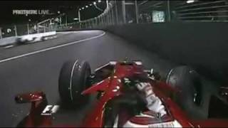 Kimi Raikkonen onboard crash GP Singapore 2008 [upl. by Aarika]