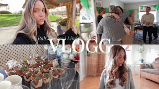 vlogg babyshower måste börja äta tabletter lördagshockey och ärtgrönagirlanger [upl. by Anivol287]