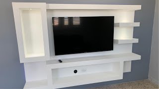 Facia para TV Prefabricada en Gypsum Board  Mueble Flotante para TV [upl. by Niels]