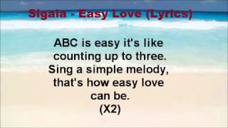 Sigala Easy Love Lyrics [upl. by Korrie64]