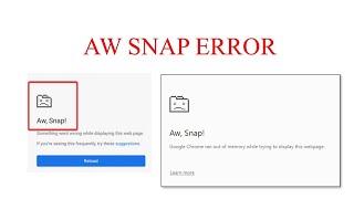 Fix Aw Snap page crashes and other page loading errors [upl. by Herring]