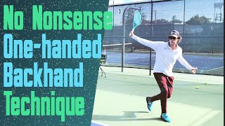 One Handed Backhand Technique  How To Develop The Perfect Swing [upl. by Buhler]