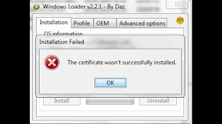 CARA MENGATASI WINDOWS LOADER ERROR THE CERTIFICATE WASNT SUCCESSFULLY INSTALLED [upl. by Kipp]